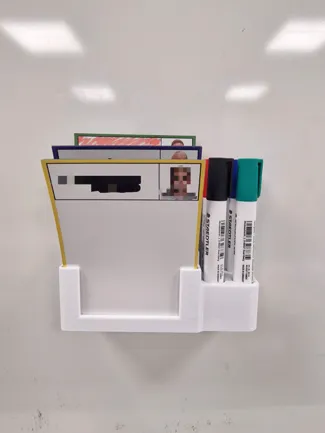 Magnetic Whiteboard Marker with Card Organizer