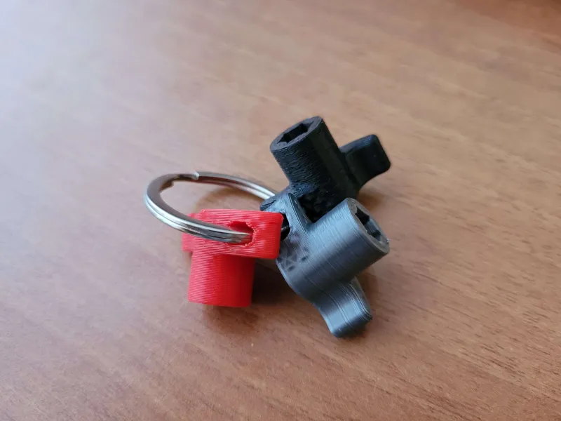 Bit Driver Holder Keychain With Relief Cut Corners