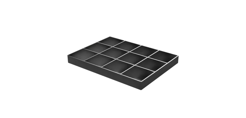 Part tray/organizer 105x79mm ext, 25x25x9 int x12