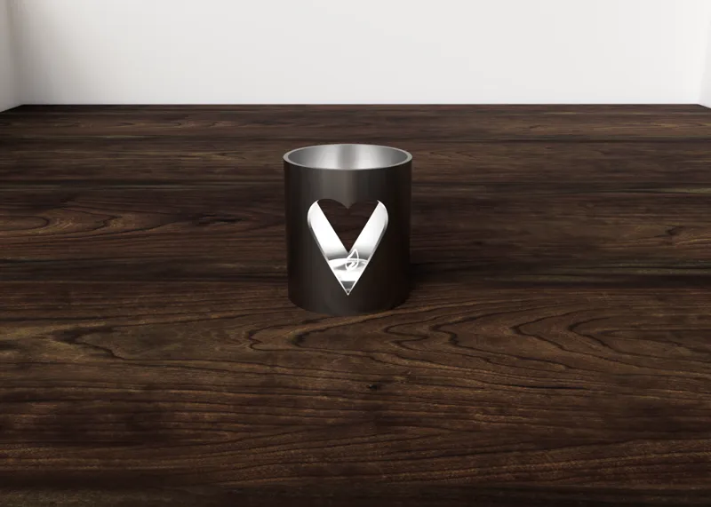 Heart tea-light holder