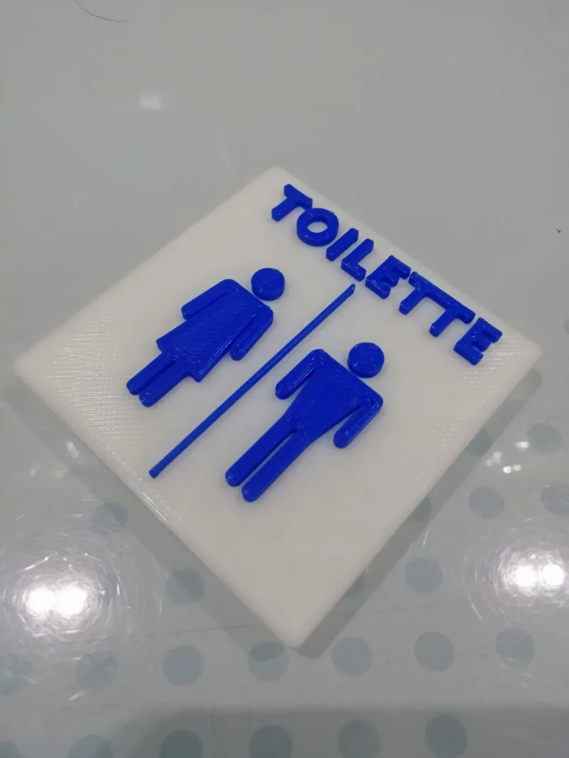 Toilet door plate