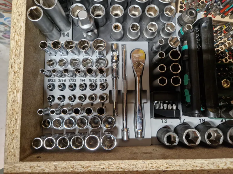 Gridfinity Milwaukee 50pcs Socket wrench set
