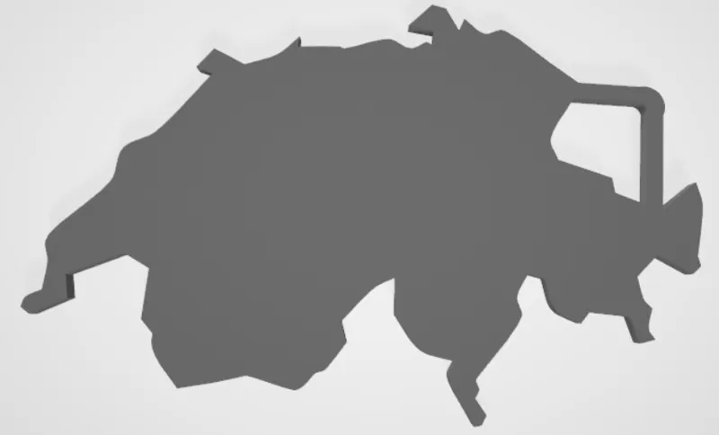 Switzerland Landscape Shape keychain