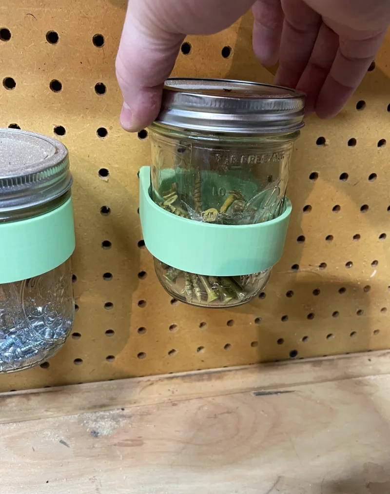 Pegboard Mason Jar Holder