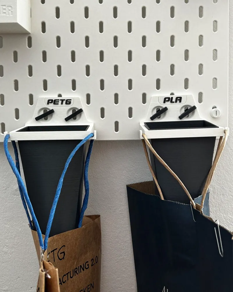 IKEA Skadis waste chute for paper bag
