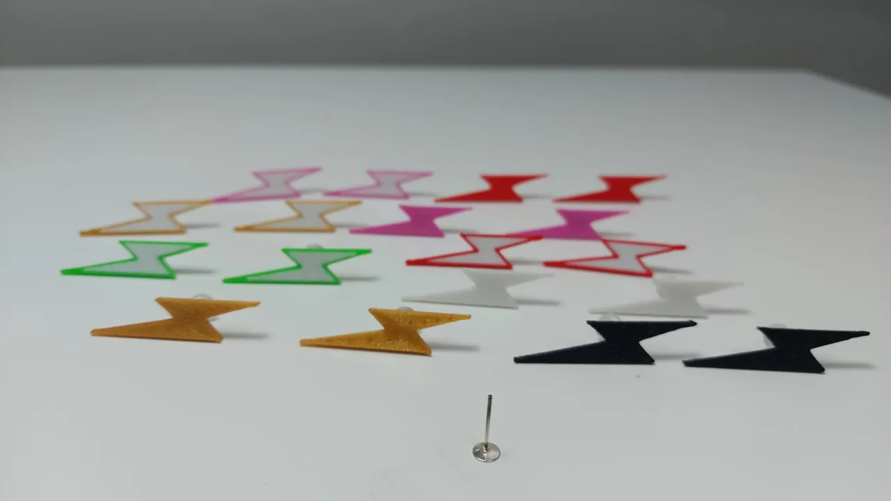 pendientes rayo lightning bolt earrings view 3
