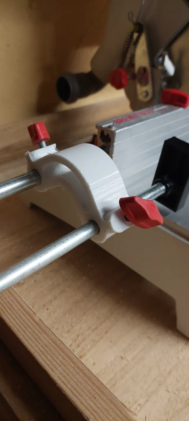 radial miter saw stop