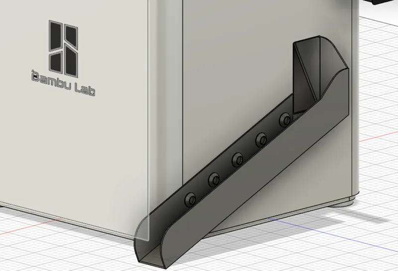 Bambu Labs X1 Purge Chute with magnets