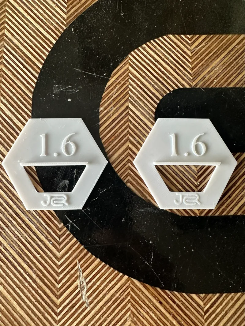Waste side markers for track saw (1.6mm)