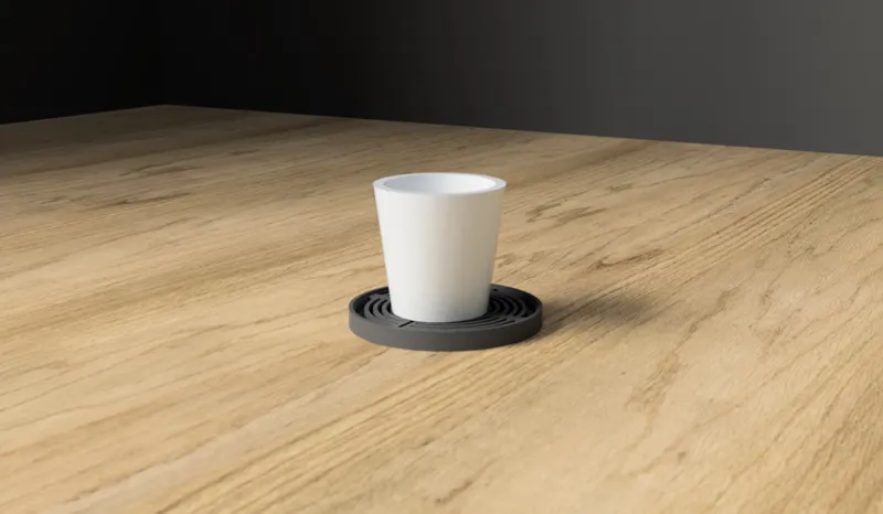 Anti spill coaster