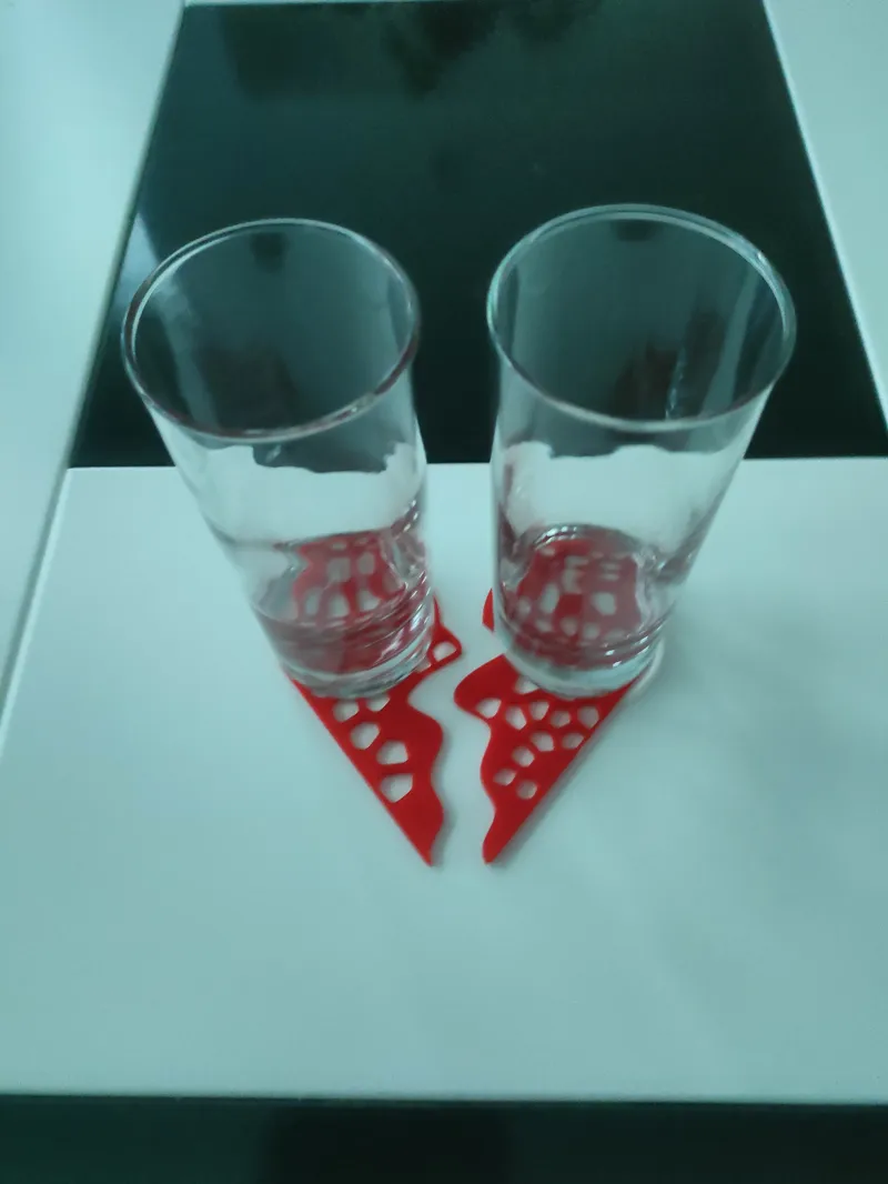 Valentine's Day Voronoi Coaster