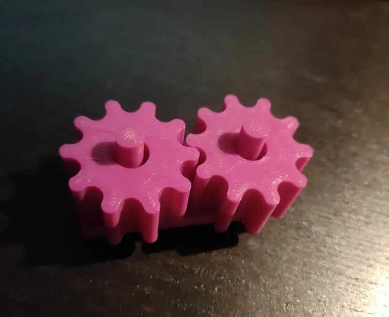 Stringing test with gears