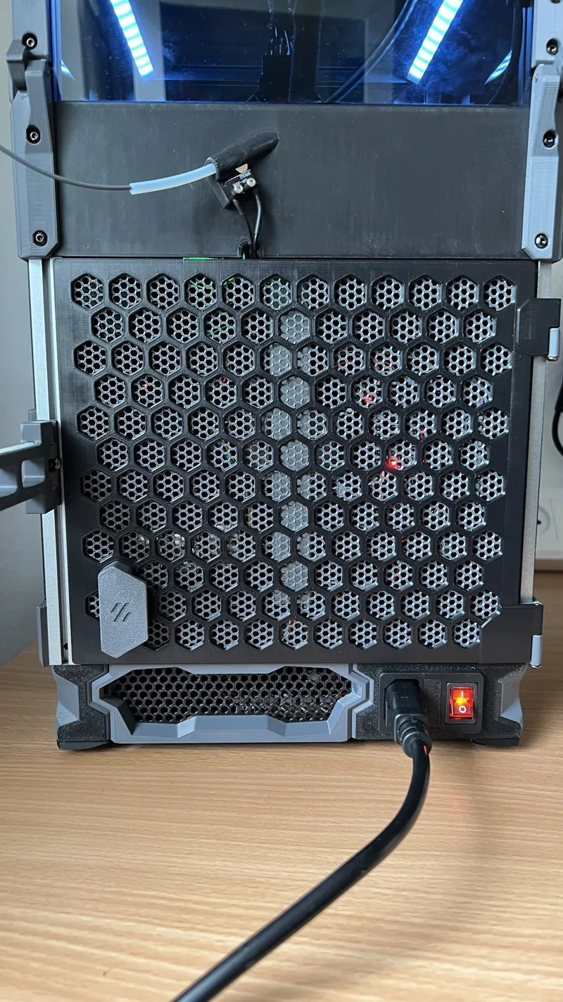 Voron V0 Hinged Rear Panel Hex Mesh