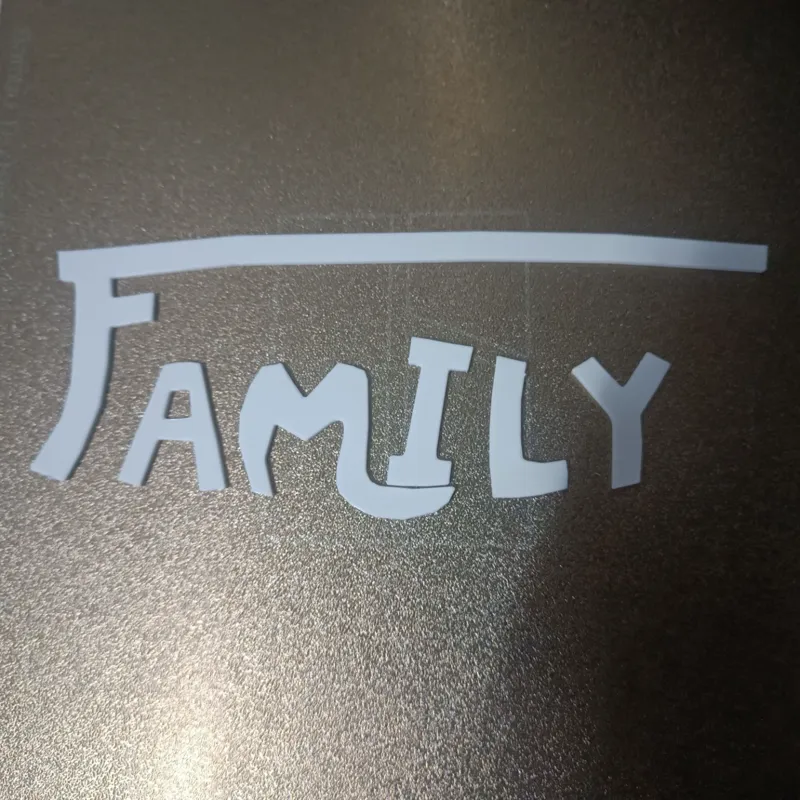 经典公益广告《FAMILY》 Decorative patch装饰贴片