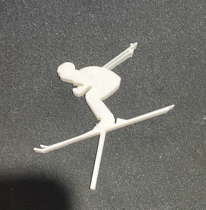 Ski cake topper