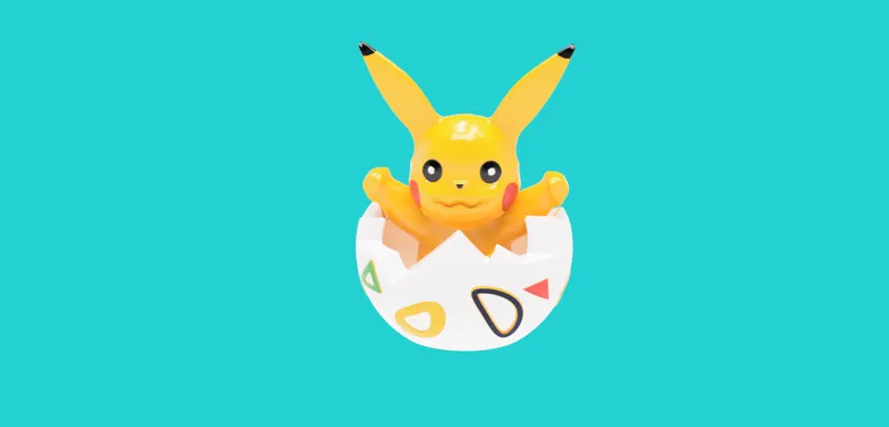 Easter Pikachu in Togepi's Egg