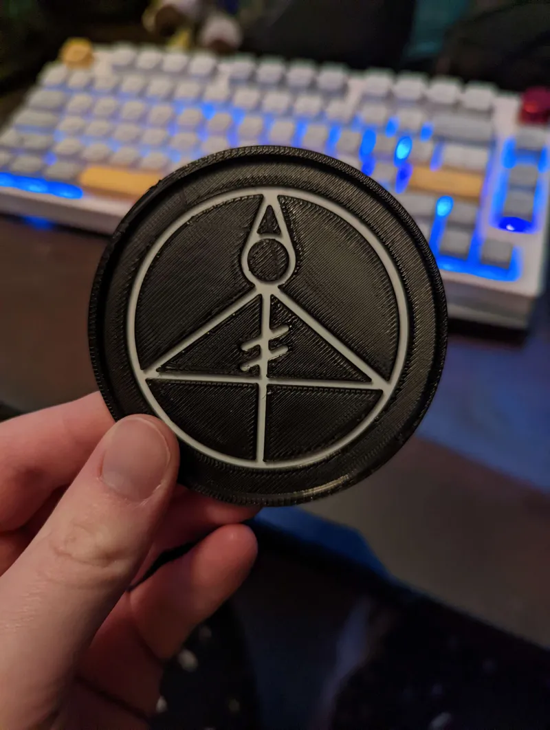 The owl house light glyph coaster