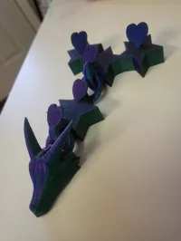 Mini dragon articulé étoile et cœur — photo 1