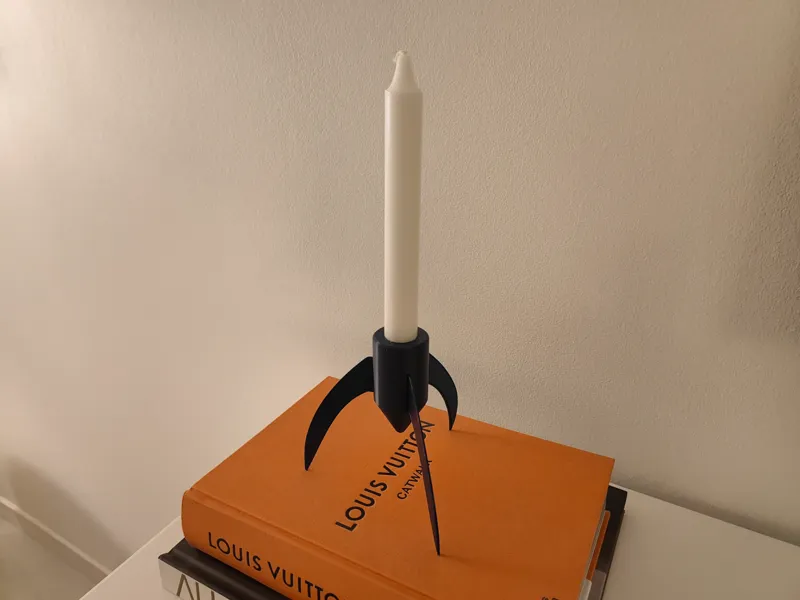 Rocket Candlestick Holder