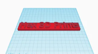 Hex 3D Prints Nameplate