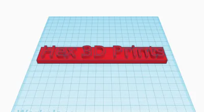 Hex 3D Prints Nameplate