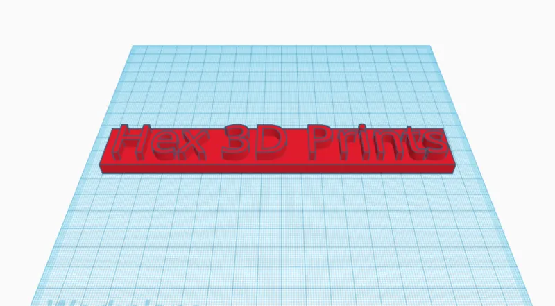 Hex 3D Prints Nameplate