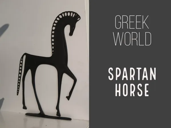 Silhouette de cheval spartiate