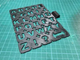 Pochoir alphabet