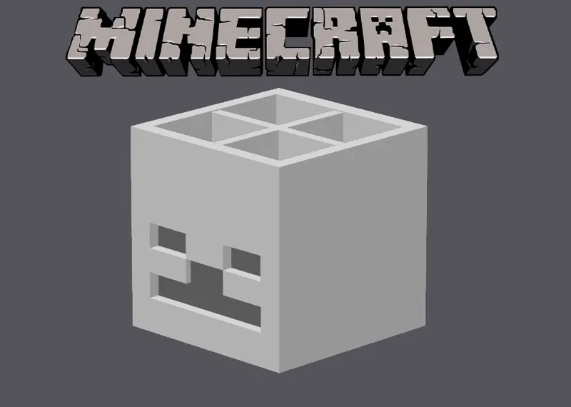 Minecraft Skeleton Desk Sorter Basket