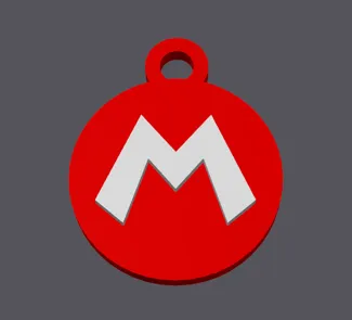 Mario Logo Keychain