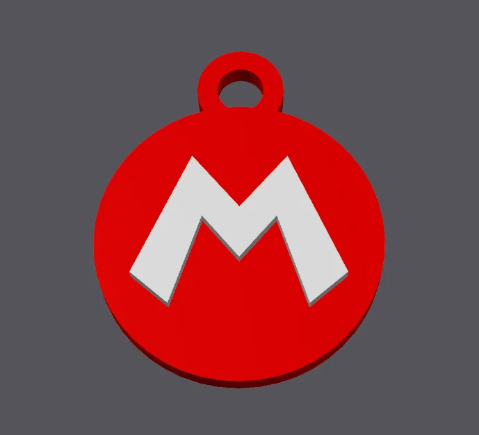 Mario Logo Keychain
