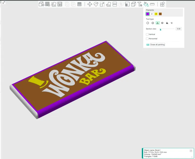 Wonka Bar wrapper