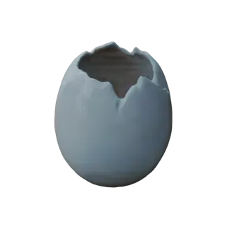 Large Easter egg peel - Große Osterei Schale