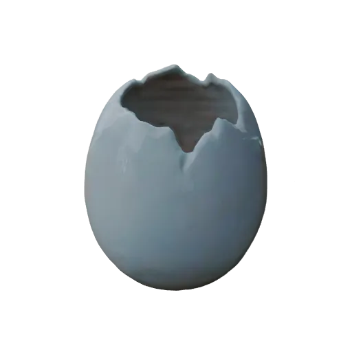 Large Easter egg peel - Große Osterei Schale