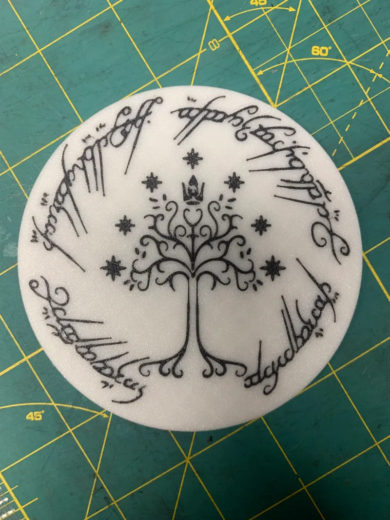 0.20 mm, infill 15%, PLA, Weiss / Schwarz