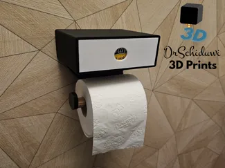 Toilet Paper Holder with Wood and drawer