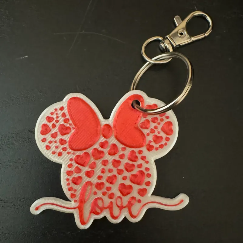 Minnie Mouse Love Keychain