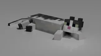 Minecraft Cat Statuette