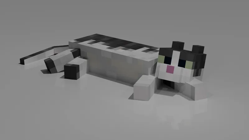 Minecraft Cat Statuette