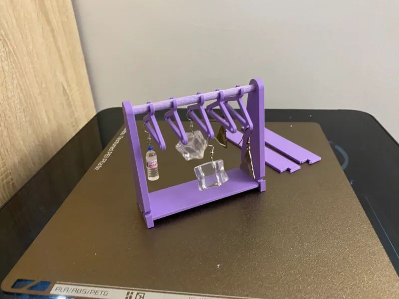 Miniature Clothes Rack For Earrings with Hangers