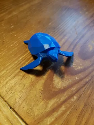 Low poly sea turtle