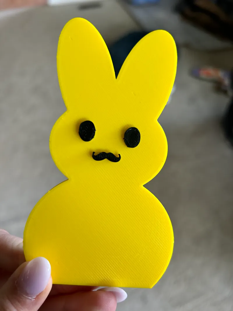 EASTER PEEP MUSTACHE BUNNY DECOR ICON