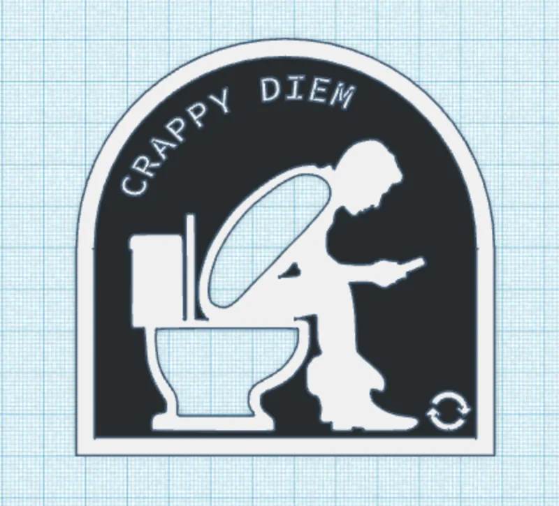 CRAPPY DIEM faceplate for toilet timer