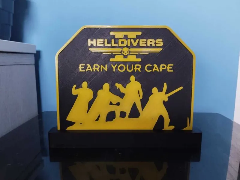 Helldivers II TableStand EARN YOUR CAPE