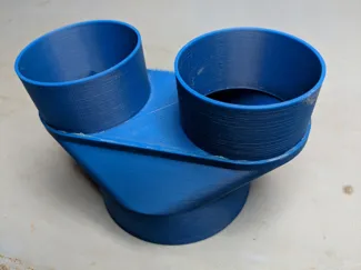 4" To Dual 2" Vacuum / Dust Collector Adapter