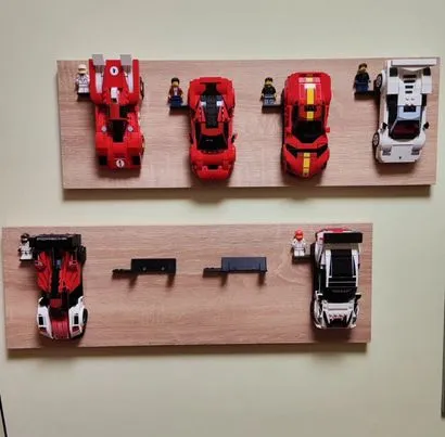 Brick car and figure wall holder