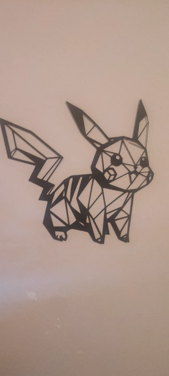 Pikachu lowpolly wallart