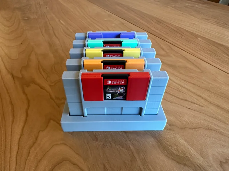 Retro SNES Switch Cartridge Holder - 5 Pack