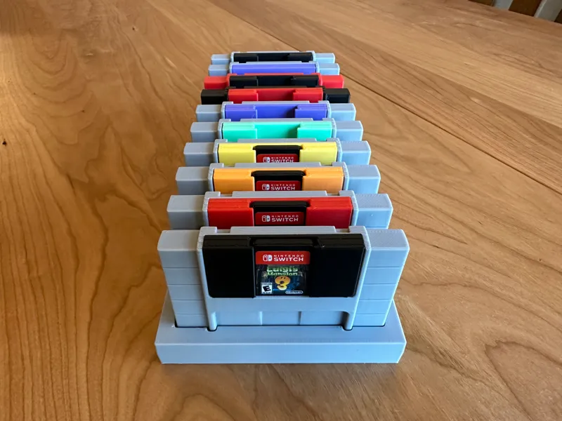 Retro SNES Switch Cartridge Holder - 10 Pack