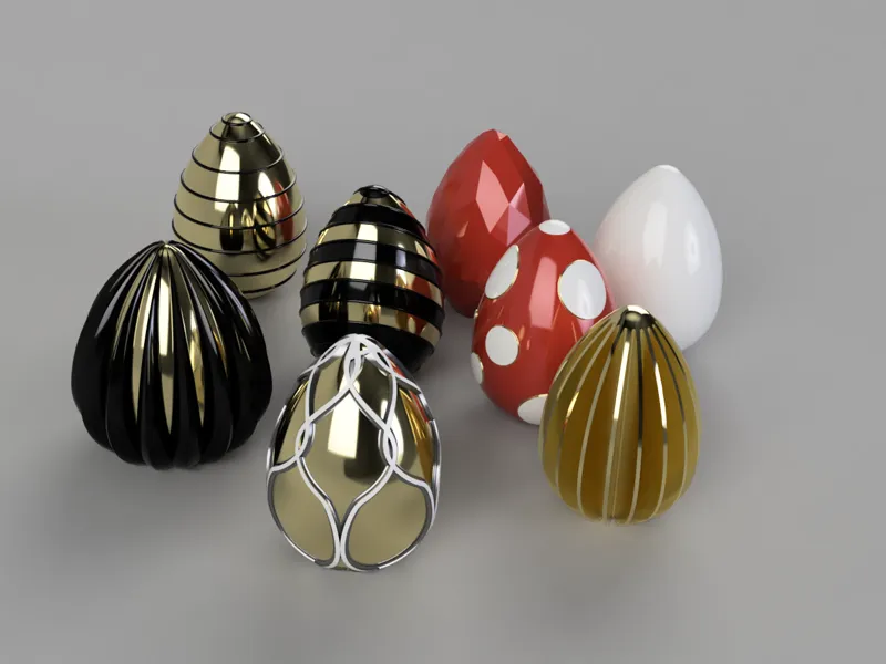 Collection of Modern Easter Eggs
